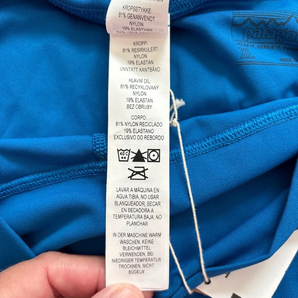 Patagonia Maipo 7/8 Stash Tights in Endless Blue Size XL. NWT
